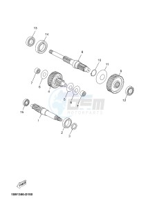 YP125RA (ABS) X-MAX125 ABS X-MAX125 ABS (2ABD) drawing TRANSMISSION