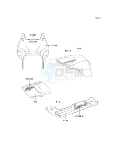 ZX 600 E [NINJA ZX-6] (E7-E9) [NINJA ZX-6] drawing DECALS-- RED- --- CN- --- ZX600-E8- -