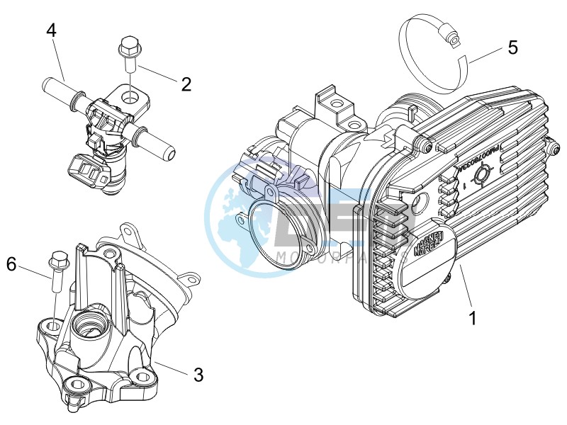 Throttle body - Injector - Union pipe