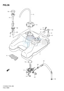 LT-Z400 (E33) drawing FUEL TANK