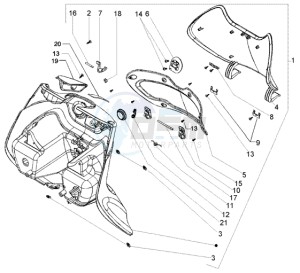 Beverly 125 RST drawing Front top case