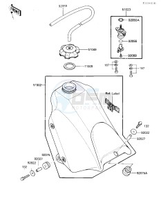 KX 125 E [KX125] (E2) [KX125] drawing FUEL TANK