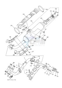 YFM700FWAD YFM7FGPB GRIZZLY 700 EPS (1HPD 1HPE) drawing EXHAUST