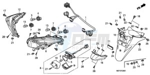 FJS400D9 ED / 2ED drawing TAILLIGHT/REAR FENDER (FJ S400D9/FJS400A)