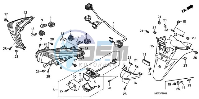 TAILLIGHT/REAR FENDER (FJ S400D9/FJS400A)