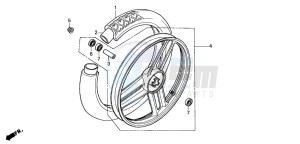 PK50SM WALLAROO drawing FRONT WHEEL