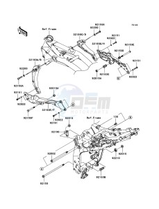 Z1000 ZR1000B9F FR GB XX (EU ME A(FRICA) drawing Engine Mount