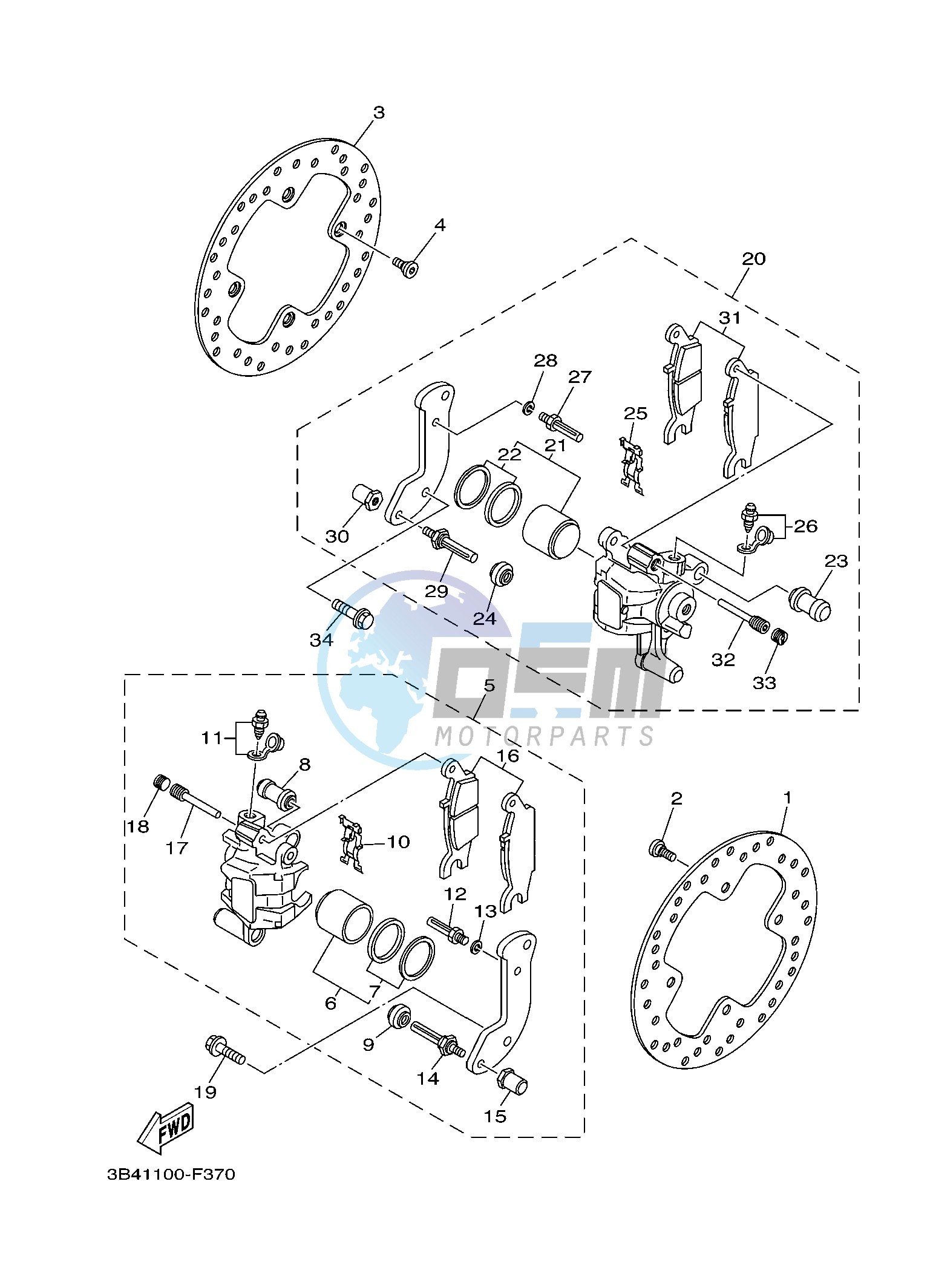 REAR BRAKE CALIPER