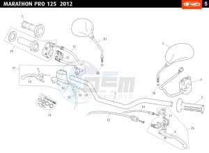 MARATHON-125-PRO-BLACK drawing HANDLEBAR - CONTROLS