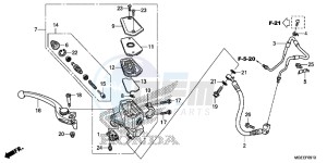 VFR1200FF VFR1200F UK - (E) drawing FR. BRAKE MASTER CYLINDER