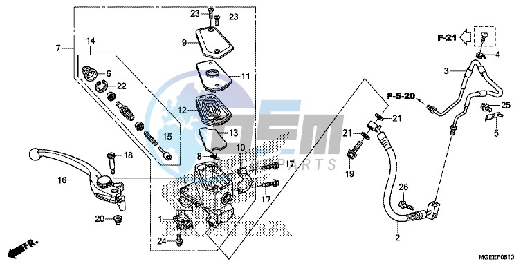 FR. BRAKE MASTER CYLINDER