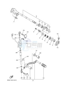 MTN1000 MTN-1000 MT-10 (B67G) drawing SHIFT SHAFT