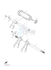 YZF-R1M 998 R4 (2KSE) drawing SHIFT CAM & FORK