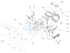 California 1400 Touring SE ABS 1380 drawing Rear electrical system