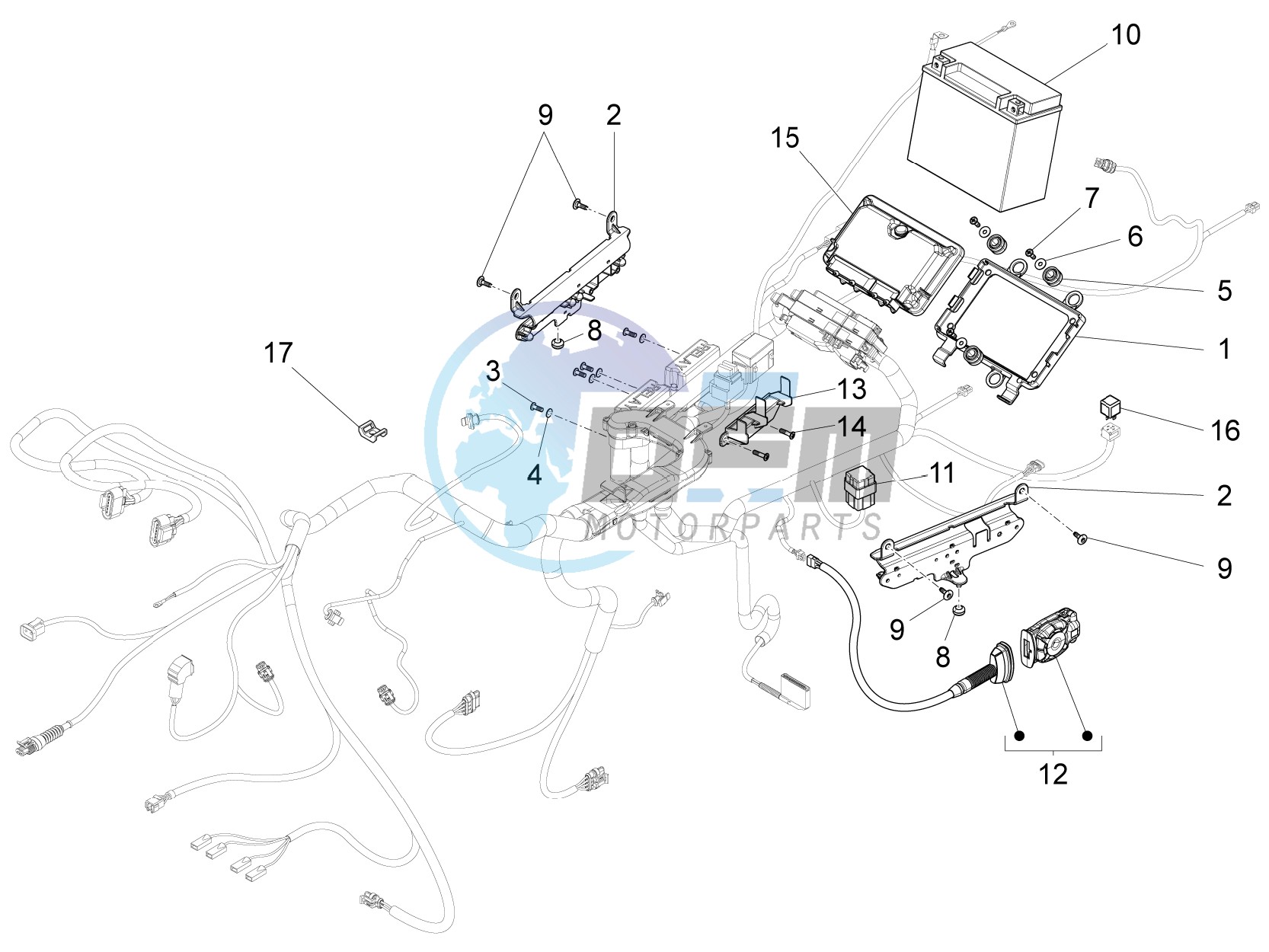 Rear electrical system