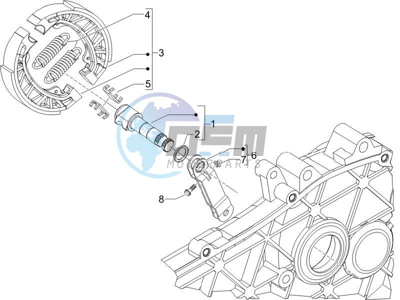 Rear brake - Brake jaw