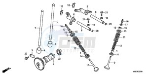 TRX500FMC ED drawing CAMSHAFT/ VALVE