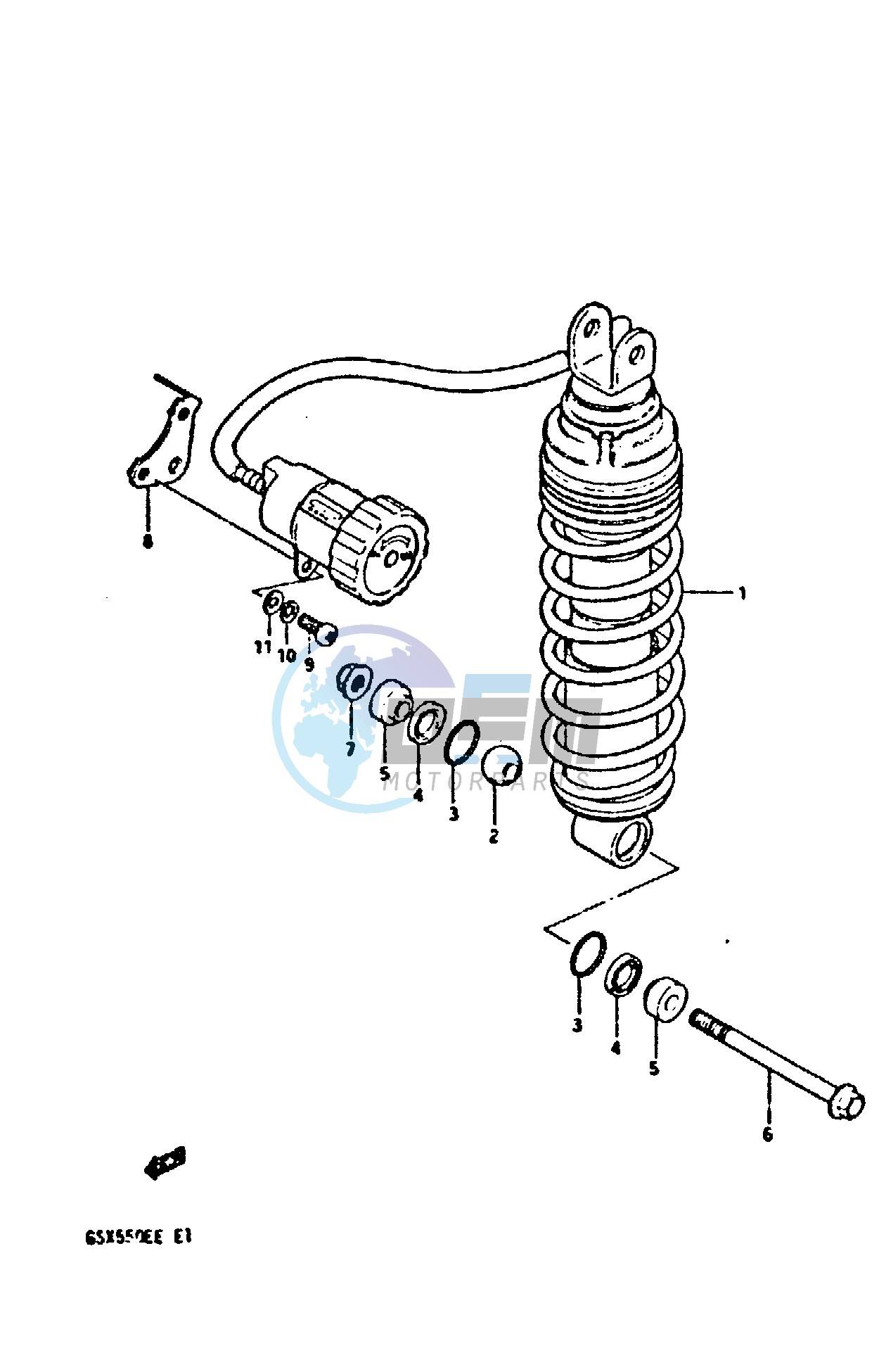 REAR SHOCK ABSORBER (GSX550ED EE)