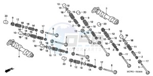 VFR8009 Australia - (U / MME) drawing CAMSHAFT/VALVE (FRONT)