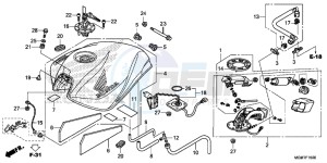 CB600FD Hornet 3ED drawing FUEL TANK