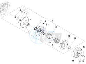 Liberty 150 4t 3v ie lem ( Vietnam ) drawing Driven pulley