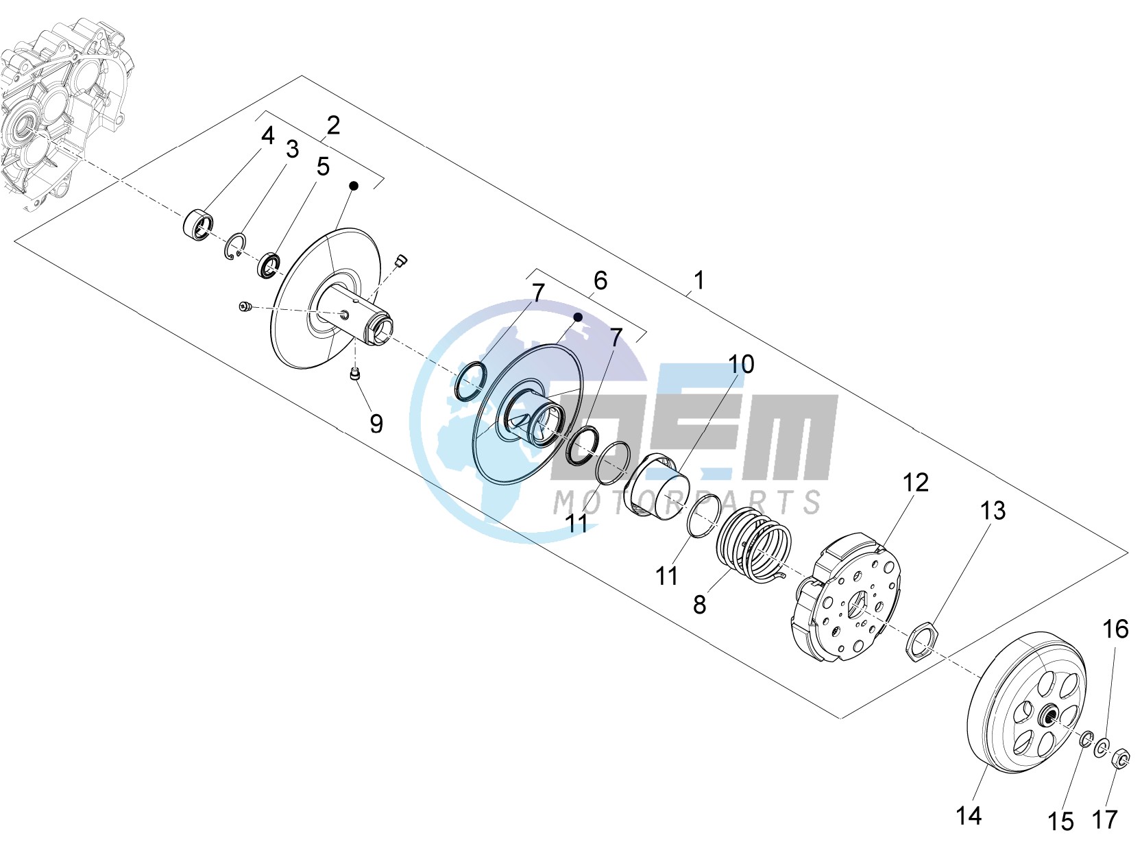 Driven pulley