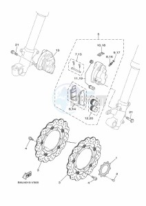 XTZ690 TENERE 700 (BFF2) drawing FRONT BRAKE CALIPER