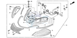 SH300A drawing REAR COMBINATION LIGHT