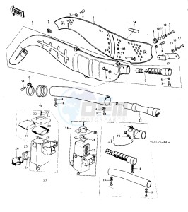 KE 125 A [KE125] (A3-A6) [KE125] drawing AIR CLEANER_MUFFLER -- 76-79- -