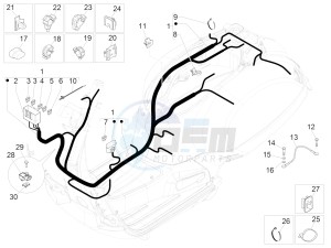 GTS 125 GTS SUPER 125 4T IE ABS E4 (EMEA) drawing Main cable harness