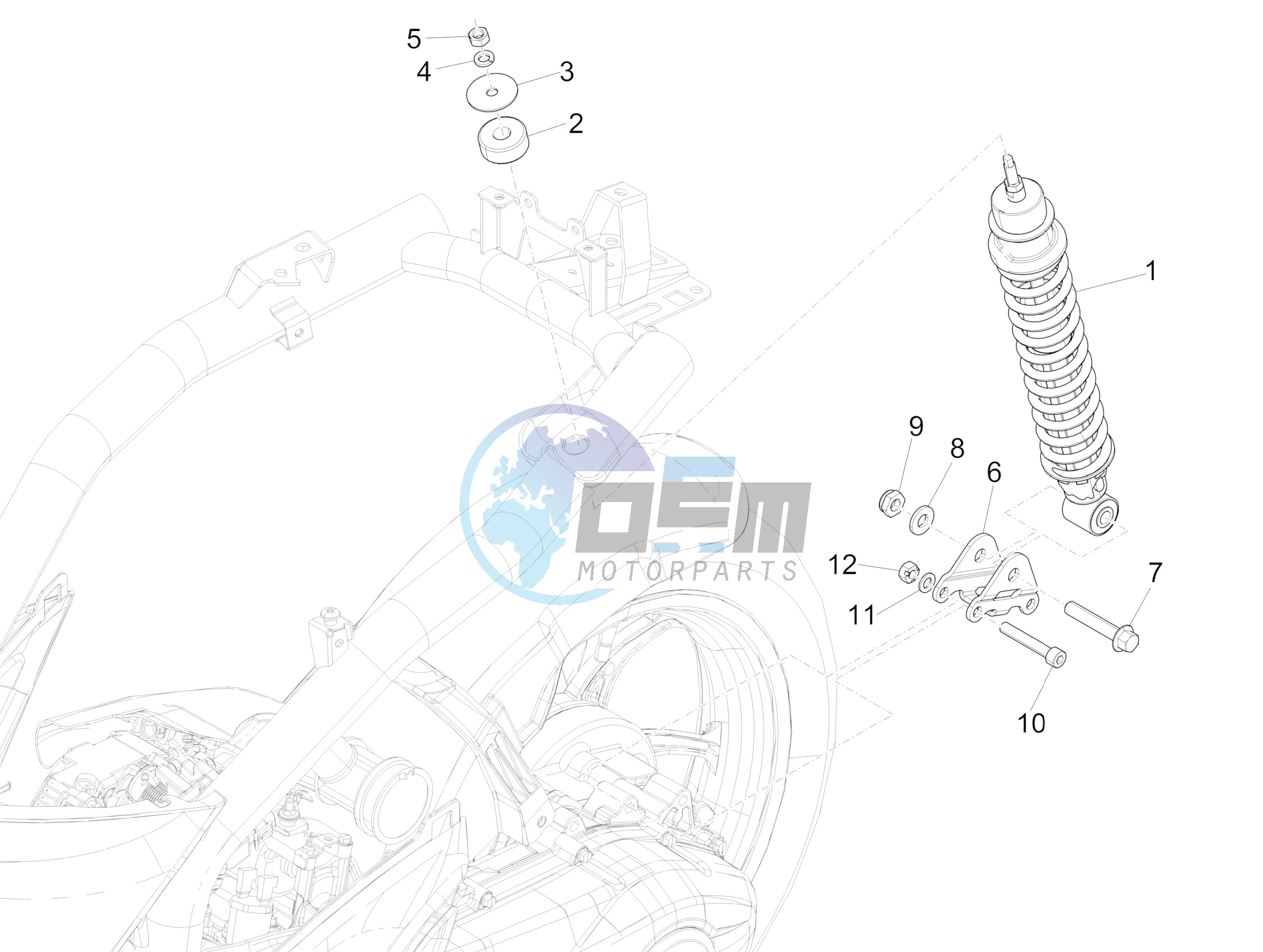 Rear suspension - Shock absorber/s