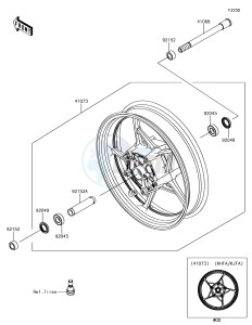 NINJA 650 EX650KHF XX (EU ME A(FRICA) drawing Front Hub