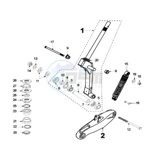 FIGHT LRUL drawing FRONT FORK / STEERINGHEAD