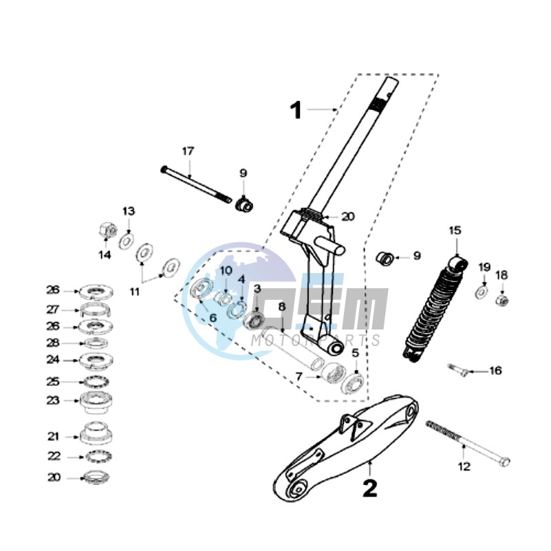 FRONT FORK / STEERINGHEAD