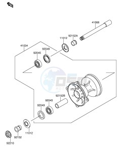 RM-Z250 (E24) drawing FRONT HUB