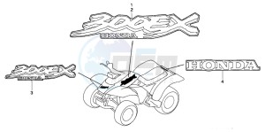 TRX300EX FOURTRAX 300 EX drawing EMBLEM (1)