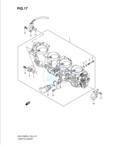 GSX1300R drawing THROTTLE BODY (GSX1300RL1 E51)