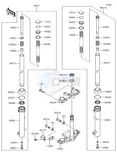 KLX110 KLX110CGF EU drawing Front Fork