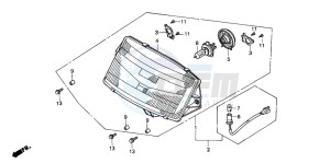 CN250 drawing HEADLIGHT