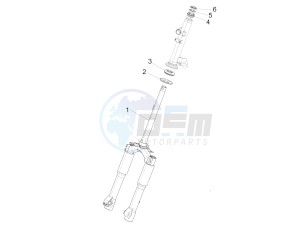 Liberty 50 4T PTT NEXIVE drawing Fork/steering tube - Steering bearing unit