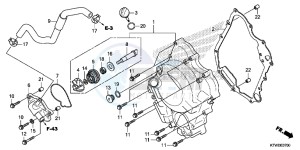 SH300RE SH300RE UK - (E) drawing RIGHT CRANKCASE COVER/WATER PUMP