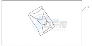 CBR600RRA Korea - (KO / ABS) drawing TANK PAD HRC LOGO