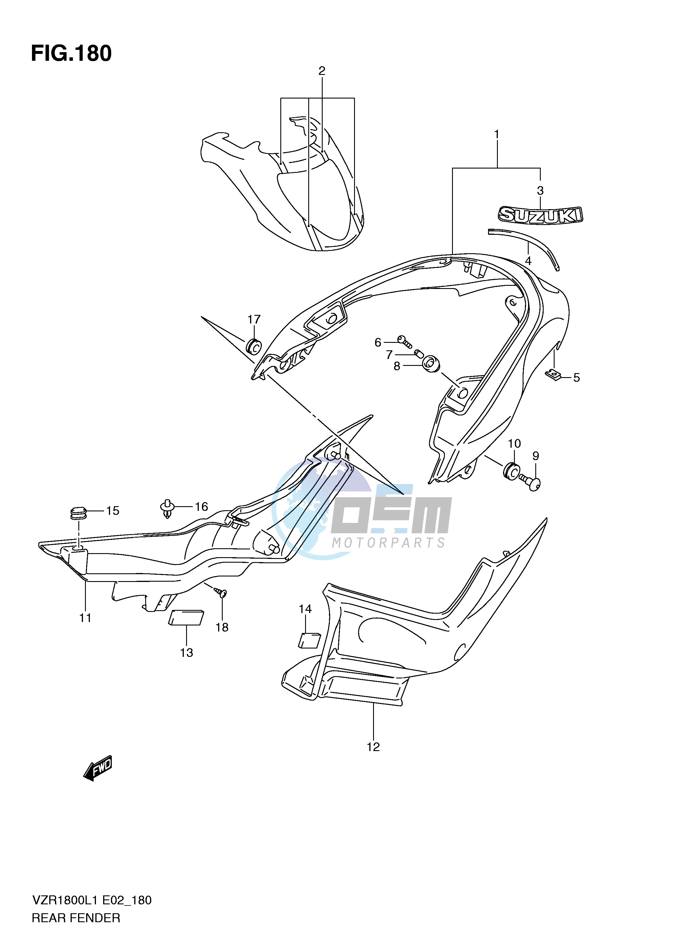 REAR FENDER (VZR1800ZUFL1 E19)