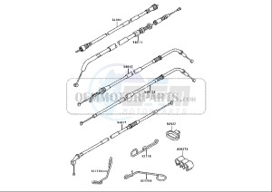 ZZR 600 (EU) drawing CONTROL CABLES