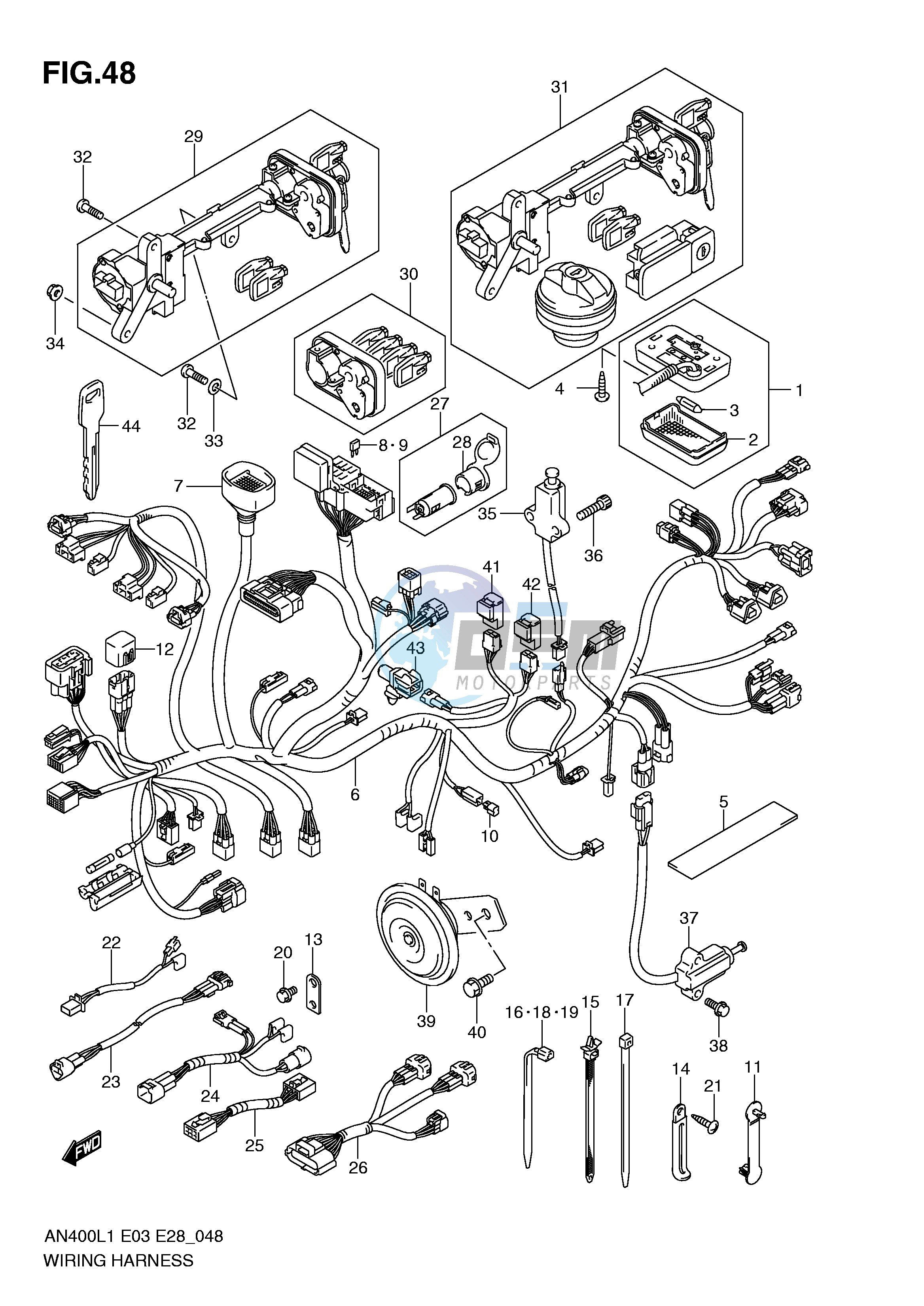 WIRING HARNESS (AN400ZAL1 E28)