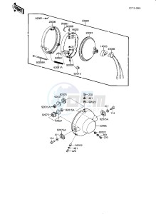 KE 175 D [KE175] (D4-D5) [KE175] drawing HEADLIGHT -- 82-83 KE175-D4_D5- -