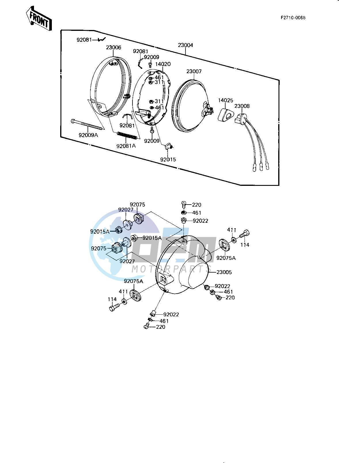 HEADLIGHT -- 82-83 KE175-D4_D5- -