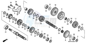 NT700VAA France - (F / ABS) drawing TRANSMISSION