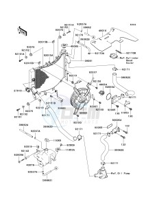 ZX 600 M [NINJA ZX-6RR] (M1) [NINJA ZX-6RR] drawing RADIATOR