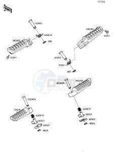 ZX 750 F [NINJA 750R] (F4) [NINJA 750R] drawing FOOTRESTS